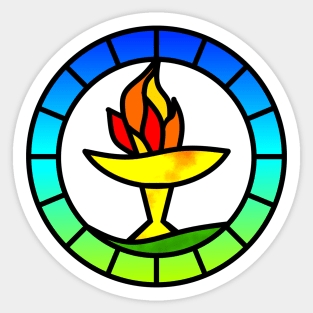 Stained Glass Chalice Sticker